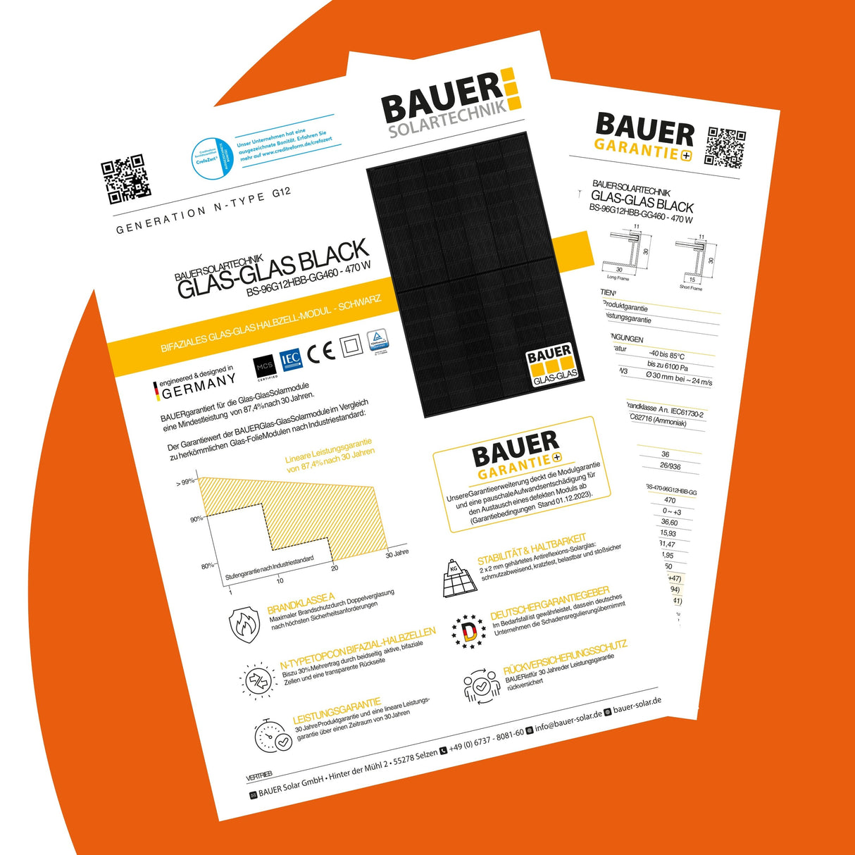 Bauer Glas-Glas Black 460